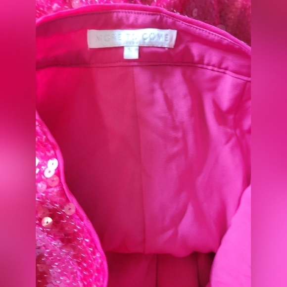 REVOLVE More To Come Sequin Two-Piece Pant Set Hot Pink Small NWOT - Picture 9 of 12